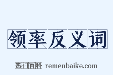 领率反义词是什么意思的图片